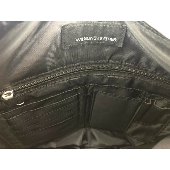 Wilsons Leather Purse Flap Cross Body Black Soft - Picture 7 of 8